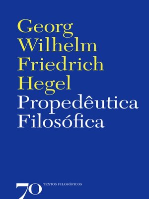 cover image of Propedêutica Filosófica